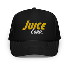 Load image into Gallery viewer, Juice Corp. Yellow logo Foam trucker hat
