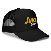 Load image into Gallery viewer, Juice Corp. Yellow logo Foam trucker hat