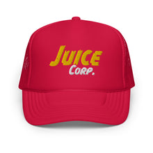 Load image into Gallery viewer, Juice Corp. Yellow logo Foam trucker hat