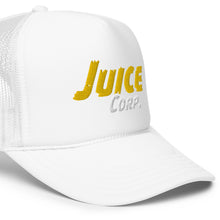 Load image into Gallery viewer, Juice Corp. Yellow logo Foam trucker hat