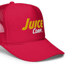 Load image into Gallery viewer, Juice Corp. Yellow logo Foam trucker hat

