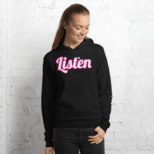 Load image into Gallery viewer, Listen Pink Unisex hoodie
