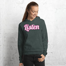 Load image into Gallery viewer, Listen Pink Unisex hoodie
