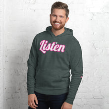 Load image into Gallery viewer, Listen Pink Unisex hoodie
